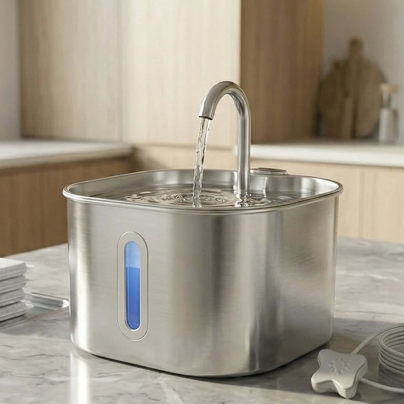 Station d'Hydratation Intelligente Animania™ — Pack Complet Inox & Sensor